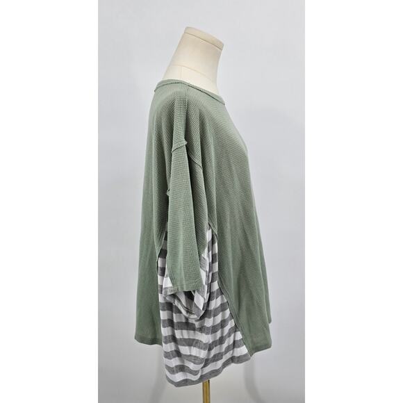 BKE Pieced Waffle Knit Top Women’s Size XL - Picture 2 of 6